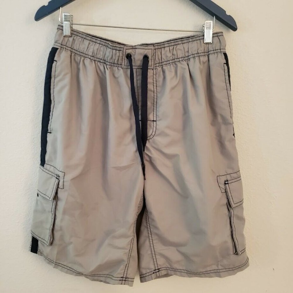 Kanu Surf Men's Barracuda Swim Trunks, Silver, L